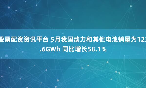 股票配资资讯平台 5月我国动力和其他电池销量为123.6GWh 同比增长58.1%
